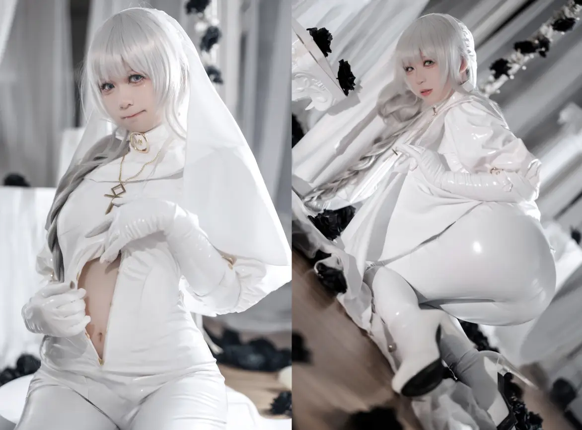 樱落酱w – 纯白修女 [45P/288MB]